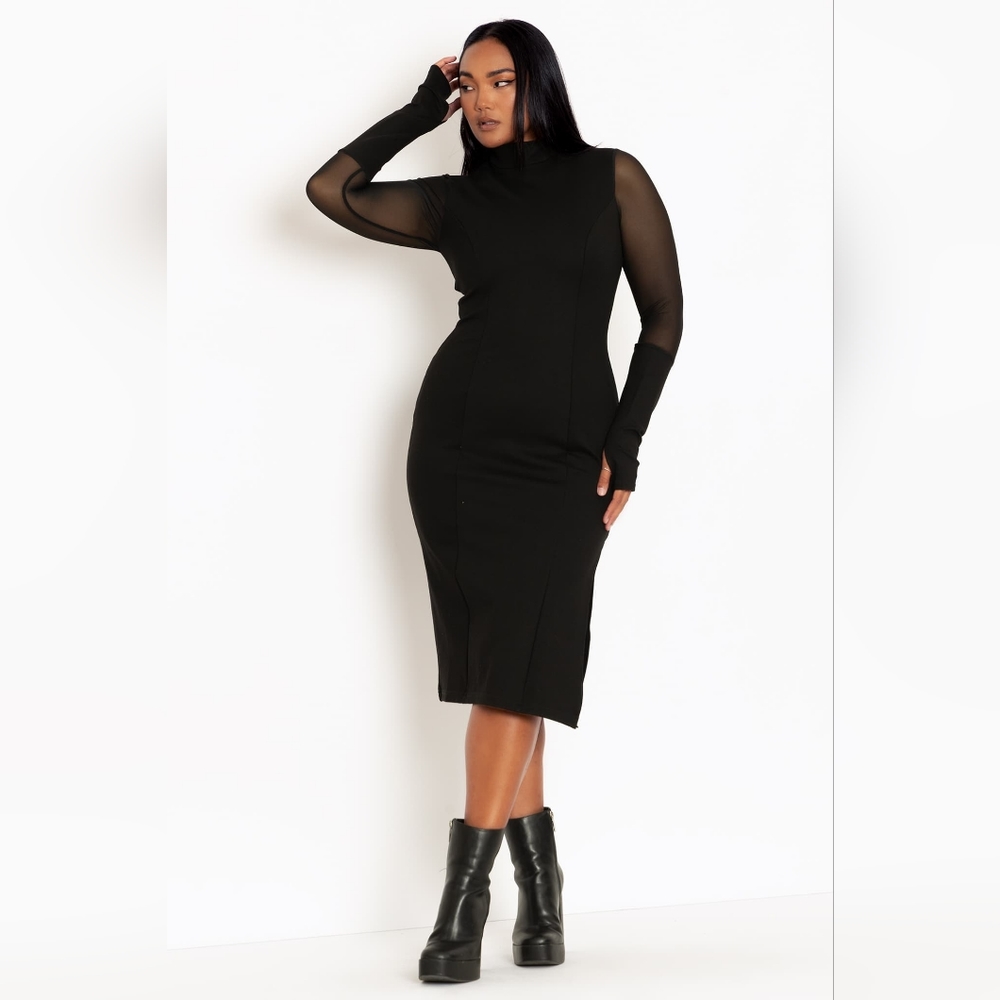 Midnight Medley Long Sleeve Midi Dress NWT